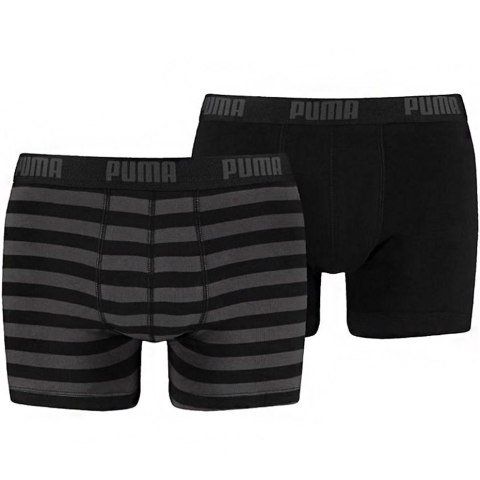 Bokserki męskie Puma Stripe 1515 Boxer 2P czarne 907433 03/591015001 200 Bokserki męskie Puma Stripe 1515 Boxer 2P czarne 907433 03/591015001 200
