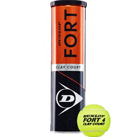Piłki do tenisa ziemnego Dunlop Fort Clay Court 4szt Piłki do tenisa ziemnego Dunlop Fort Clay Court 4szt