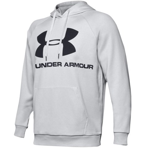 Bluza męska Under Armour Rival Fleece Logo Hoodie jasnoszara 1345628 014 Bluza męska Under Armour Rival Fleece Logo Hoodie jasnoszara 1345628 014