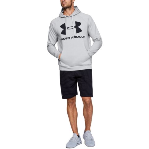 Bluza męska Under Armour Rival Fleece Logo Hoodie jasnoszara 1345628 014 Bluza męska Under Armour Rival Fleece Logo Hoodie jasnoszara 1345628 014