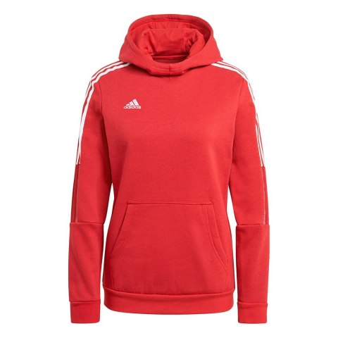Bluza damska adidas Tiro 21 Sweat Hoody czerwona GM7327 Bluza damska adidas Tiro 21 Sweat Hoody czerwona GM7327