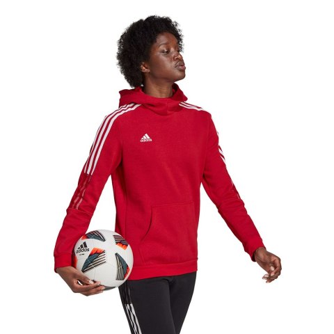 Bluza damska adidas Tiro 21 Sweat Hoody czerwona GM7327 Bluza damska adidas Tiro 21 Sweat Hoody czerwona GM7327