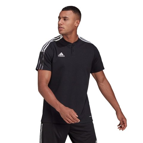 Koszulka męska adidas Tiro 21 Polo czarna GM7367 Koszulka męska adidas Tiro 21 Polo czarna GM7367