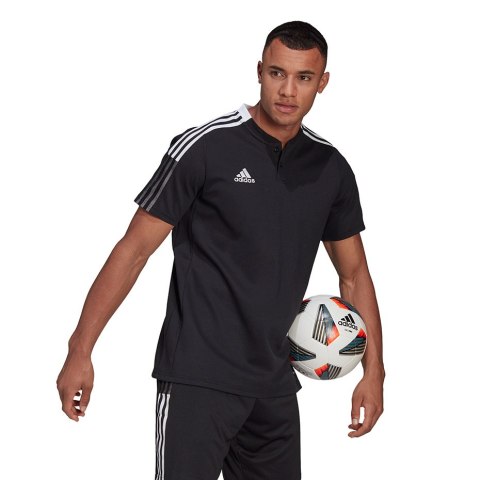 Koszulka męska adidas Tiro 21 Polo czarna GM7367 Koszulka męska adidas Tiro 21 Polo czarna GM7367