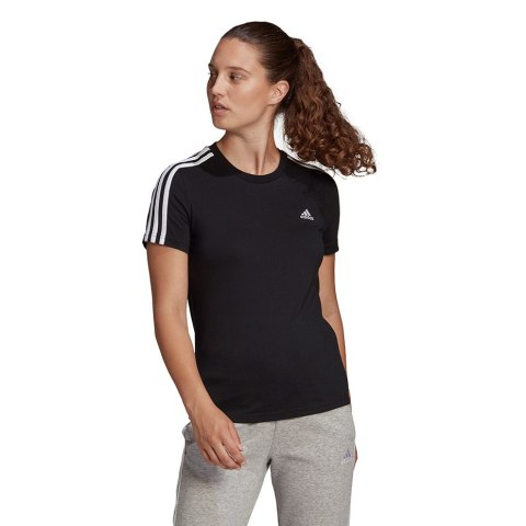 Koszulka damska adidas Essentials Slim T-Shirt czarna GL0784 Koszulka damska adidas Essentials Slim T-Shirt czarna GL0784