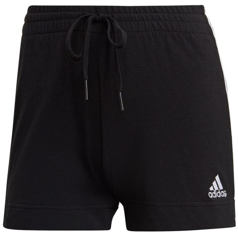 Spodenki damskie adidas Essentials Slim Shorts czarno-białe GM5523 Spodenki damskie adidas Essentials Slim Shorts czarno-białe GM5523