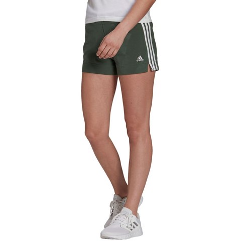 Spodenki damskie adidas Essentials Slim Shorts khaki GM5525 Spodenki damskie adidas Essentials Slim Shorts khaki GM5525