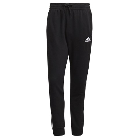Spodnie męskie adidas Essentials Tapered Cuff 3 Stripes czarne GK8831 Spodnie męskie adidas Essentials Tapered Cuff 3 Stripes czarne GK8831