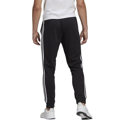 Spodnie męskie adidas Essentials Tapered Cuff 3 Stripes czarne GK8831 Spodnie męskie adidas Essentials Tapered Cuff 3 Stripes czarne GK8831