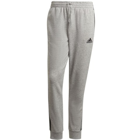 Spodnie męskie adidas Essentials Tapered Cuff 3 Stripes szare GK8889 Spodnie męskie adidas Essentials Tapered Cuff 3 Stripes szare GK8889