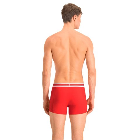 Bokserki męskie Puma Placed Logo Boxer 2P czerwone, czarne 906519 07 Bokserki męskie Puma Placed Logo Boxer 2P czerwone, czarne 906519 07