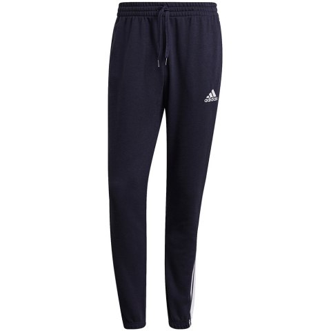 Spodnie męskie adidas Essentials Tapered Elastic Cuff 3 Stripes Pant granatowe GK8830 Spodnie męskie adidas Essentials Tapered Elastic Cuff 3 Stripes Pant granatowe GK8830