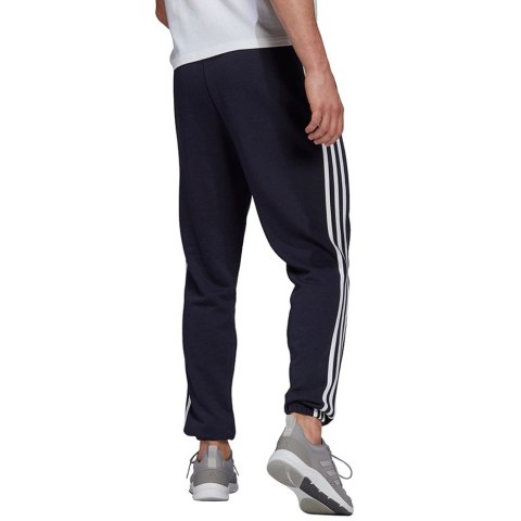 Spodnie męskie adidas Essentials Tapered Elastic Cuff 3 Stripes Pant granatowe GK8830 Spodnie męskie adidas Essentials Tapered Elastic Cuff 3 Stripes Pant granatowe GK8830