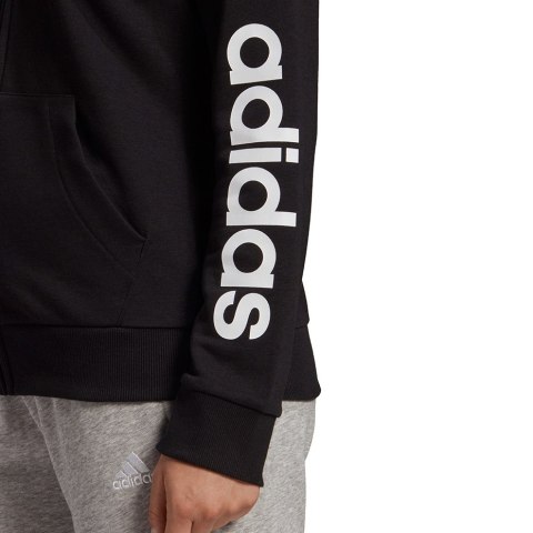 Bluza damska adidas Essentials Linear Ful zipp Hoodie czarna GL0791 Bluza damska adidas Essentials Linear Ful zipp Hoodie czarna GL0791