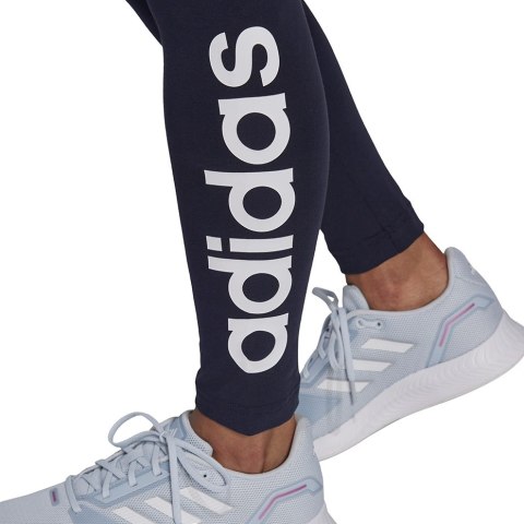 Legginsy damskie adidas Essentials High-Waisted Logo Leggings granatowe H07781 Legginsy damskie adidas Essentials High-Waisted Logo Leggings granatowe H07781