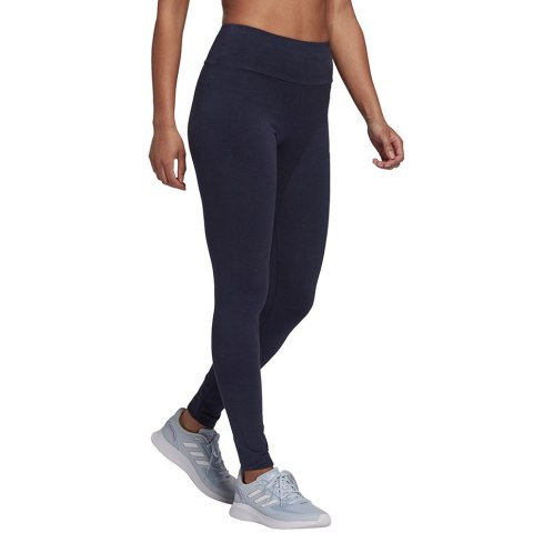 Legginsy damskie adidas Essentials High-Waisted Logo Leggings granatowe H07781 Legginsy damskie adidas Essentials High-Waisted Logo Leggings granatowe H07781