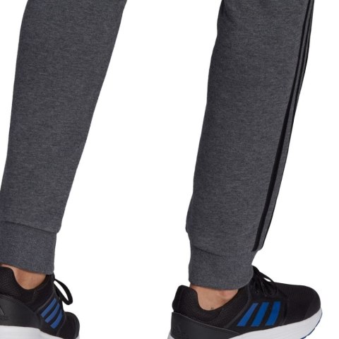 Spodnie męskie adidas Essentials Tapered Cuff 3 Stripes ciemnoszare GK8826 Spodnie męskie adidas Essentials Tapered Cuff 3 Stripes ciemnoszare GK8826