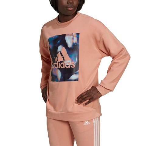 Bluza damska adidas Youforyou Sweatshirt morelowa HA2431 Bluza damska adidas Youforyou Sweatshirt morelowa HA2431