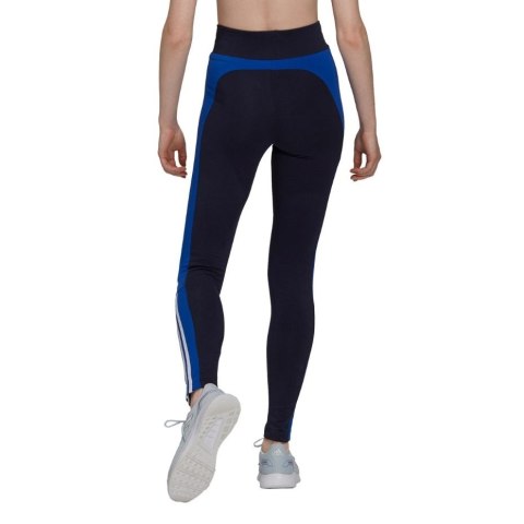 Legginsy damskie adidas Essentials Colorblock czarno-niebieskie GS6323 Legginsy damskie adidas Essentials Colorblock czarno-niebieskie GS6323