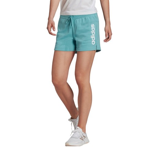 Spodenki damskie adidas Essentials Slim Lo niebieskie H07886 Spodenki damskie adidas Essentials Slim Lo niebieskie H07886