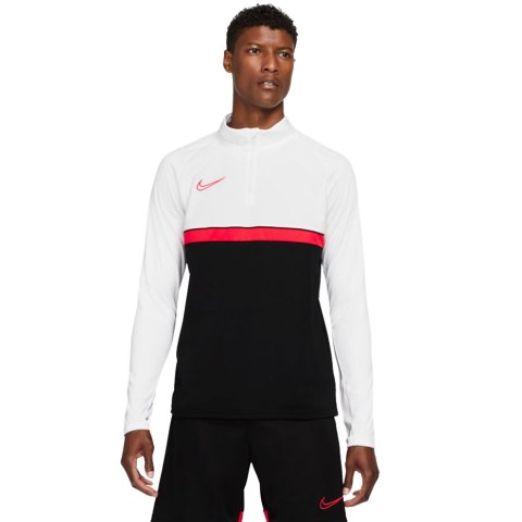 Bluza męska Nike Dri-FIT Academy 21 Drill Top biało-czarna CW6110 016 Bluza męska Nike Dri-FIT Academy 21 Drill Top biało-czarna CW6110 016