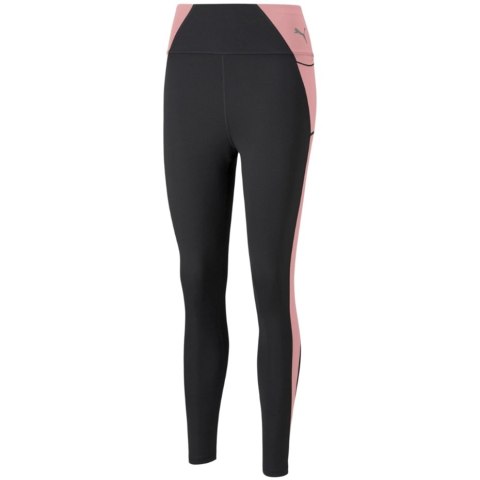Legginsy damskie Puma Evostripe High Waist 7/8 czarno-różowe 589158 01 Legginsy damskie Puma Evostripe High Waist 7/8 czarno-różowe 589158 01