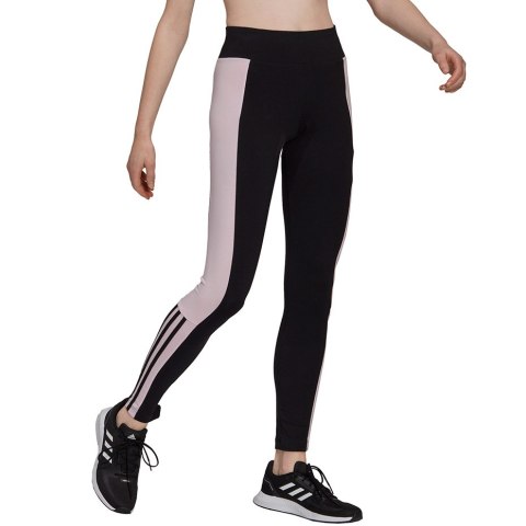 Legginsy damskie adidas Essentials Colorblock czarno-różowe GS6325 Legginsy damskie adidas Essentials Colorblock czarno-różowe GS6325