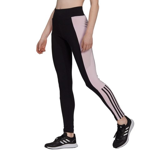 Legginsy damskie adidas Essentials Colorblock czarno-różowe GS6325 Legginsy damskie adidas Essentials Colorblock czarno-różowe GS6325