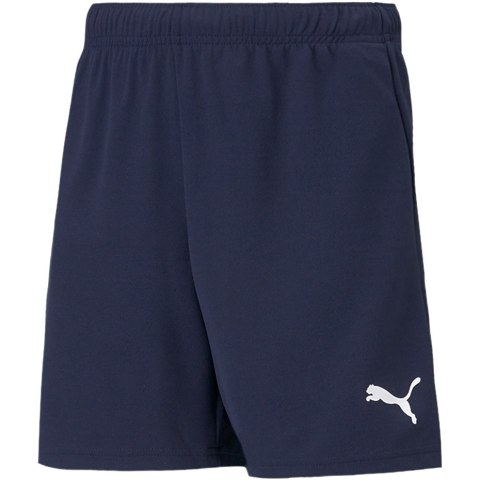 Spodenki dla dzieci Puma teamRISE Short Jr granatowe 704943 06 Spodenki dla dzieci Puma teamRISE Short Jr granatowe 704943 06