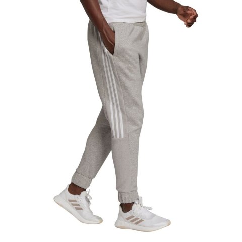 Spodnie damskie adidas Essentials Colorblock Block Cut 3-Stripes Regular Tapered Pants szare HB2768 Spodnie damskie adidas Essentials Colorblock Block Cut 3-Stripes Regular Tapered Pants szare HB2768