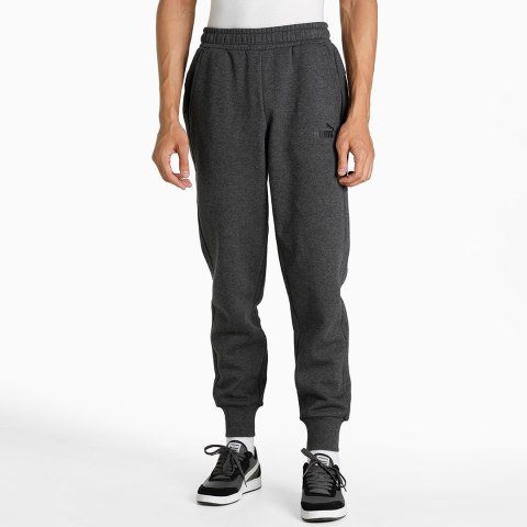 Spodnie męskie Puma ESS Logo Pants FL ciemnoszare 586714 07 Spodnie męskie Puma ESS Logo Pants FL ciemnoszare 586714 07