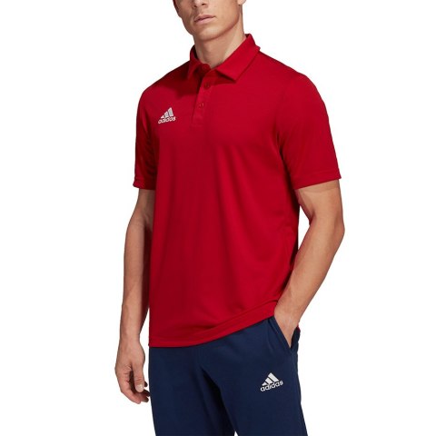 Koszulka męska adidas Entrada 22 Polo czerwona H57489 Koszulka męska adidas Entrada 22 Polo czerwona H57489