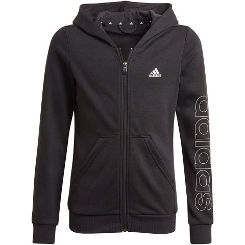 Bluza dla dzieci adidas Essentials Full-Zip Hoodie HD czarna GN4050 Bluza dla dzieci adidas Essentials Full-Zip Hoodie HD czarna GN4050