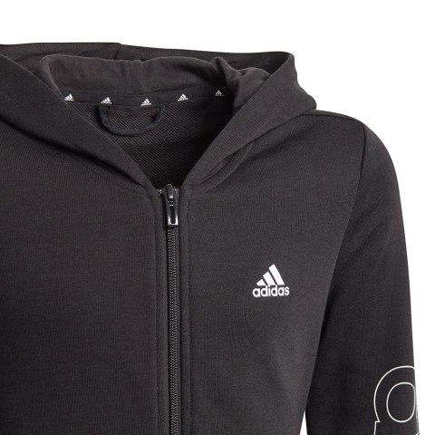 Bluza dla dzieci adidas Essentials Full-Zip Hoodie HD czarna GN4050 Bluza dla dzieci adidas Essentials Full-Zip Hoodie HD czarna GN4050