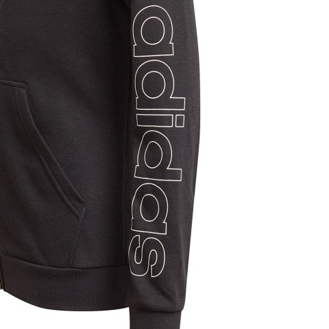 Bluza dla dzieci adidas Essentials Full-Zip Hoodie HD czarna GN4050 Bluza dla dzieci adidas Essentials Full-Zip Hoodie HD czarna GN4050