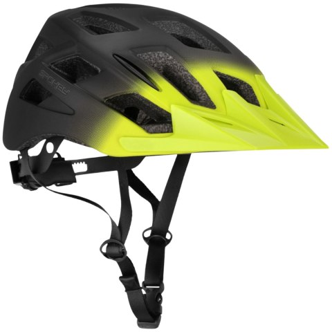 Kask rowerowy z oświetleniem Spokey Pointer M czarno-żółty 941260 Kask rowerowy z oświetleniem Spokey Pointer M czarno-żółty 941260