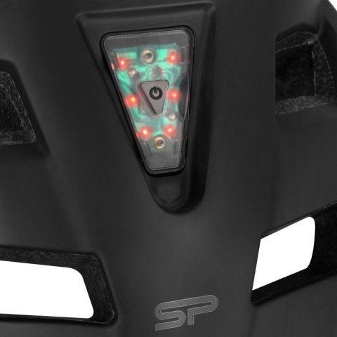Kask rowerowy z oświetleniem Spokey Pointer M czarno-żółty 941260 Kask rowerowy z oświetleniem Spokey Pointer M czarno-żółty 941260