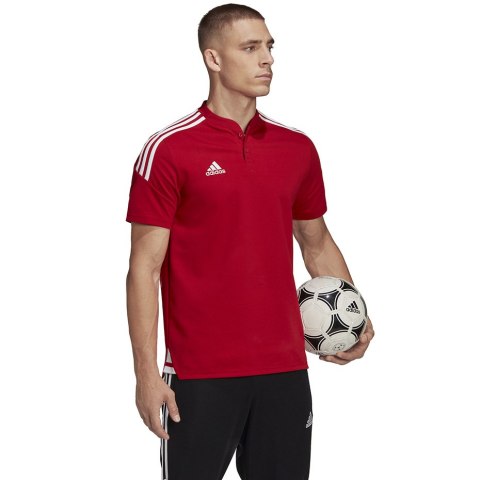 Koszulka męska adidas Condivo 22 Polo czerwona H44107 Koszulka męska adidas Condivo 22 Polo czerwona H44107