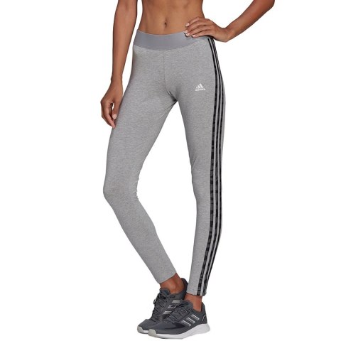 Legginsy damskie adidas Loungewear Essentials 3-Stripes szare HE7016 Legginsy damskie adidas Loungewear Essentials 3-Stripes szare HE7016