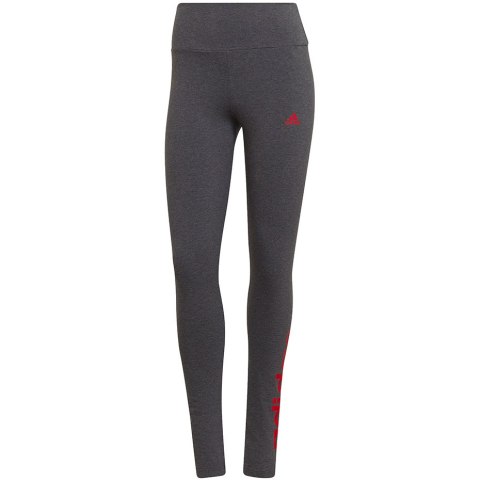 Legginsy damskie adidas Loungewear Essentials szaro-czerwone HD1770 Legginsy damskie adidas Loungewear Essentials szaro-czerwone HD1770