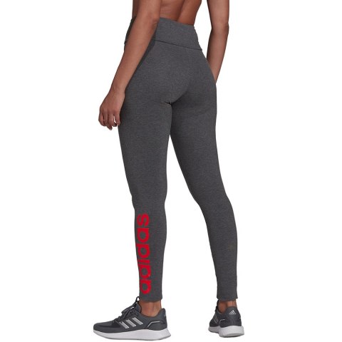 Legginsy damskie adidas Loungewear Essentials szaro-czerwone HD1770 Legginsy damskie adidas Loungewear Essentials szaro-czerwone HD1770