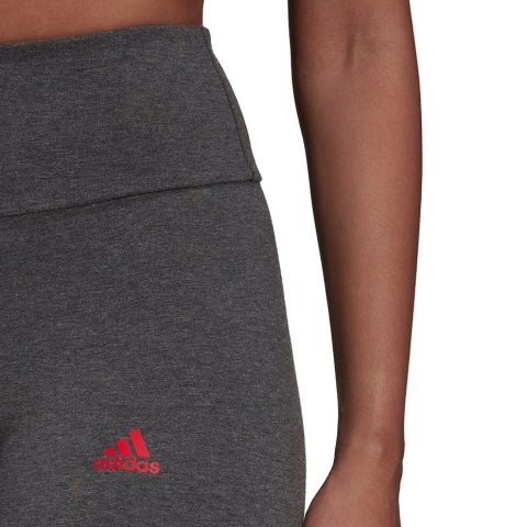 Legginsy damskie adidas Loungewear Essentials szaro-czerwone HD1770 Legginsy damskie adidas Loungewear Essentials szaro-czerwone HD1770