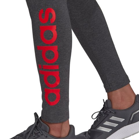 Legginsy damskie adidas Loungewear Essentials szaro-czerwone HD1770 Legginsy damskie adidas Loungewear Essentials szaro-czerwone HD1770