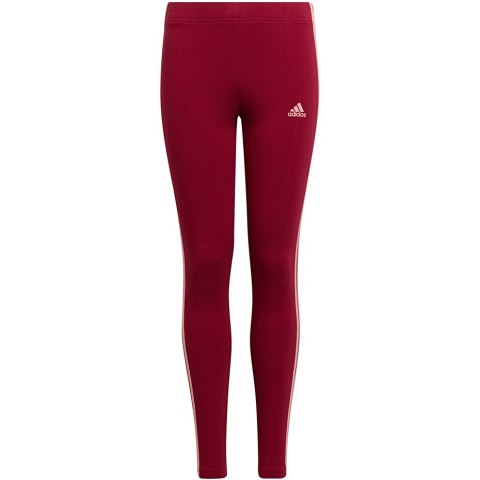 Legginsy dla dzieci adidas Essentials 3-Stripes Leggings czerwone HE1997 Legginsy dla dzieci adidas Essentials 3-Stripes Leggings czerwone HE1997