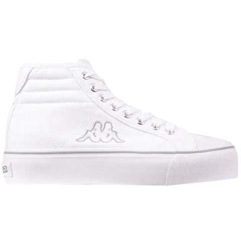 Buty damskie Kappa Boron MId Pf biało-srebrne 243161 1015 Buty damskie Kappa Boron MId Pf biało-srebrne 243161 1015