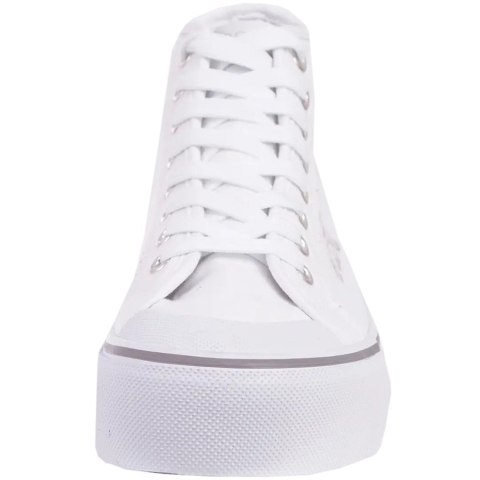 Buty damskie Kappa Boron MId Pf biało-srebrne 243161 1015 Buty damskie Kappa Boron MId Pf biało-srebrne 243161 1015