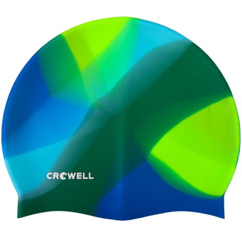 Czepek pływacki silikonowy Crowell Multi Flame zielono-niebieski kol.20 Czepek pływacki silikonowy Crowell Multi Flame zielono-niebieski kol.20