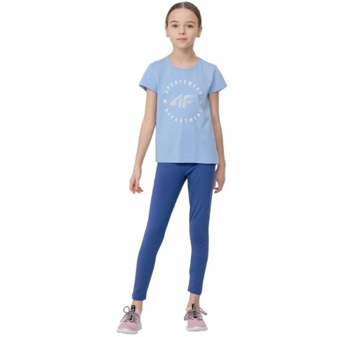 Legginsy dla dziewczynki 4F niebieskie HJL22 JLEG001 33S