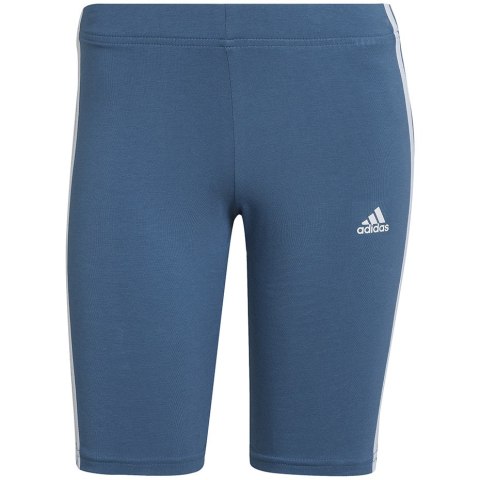 Spodenki damskie adidas Essentials 3-Stripes Bike Shorts niebieskie HD1803 Spodenki damskie adidas Essentials 3-Stripes Bike Shorts niebieskie HD1803