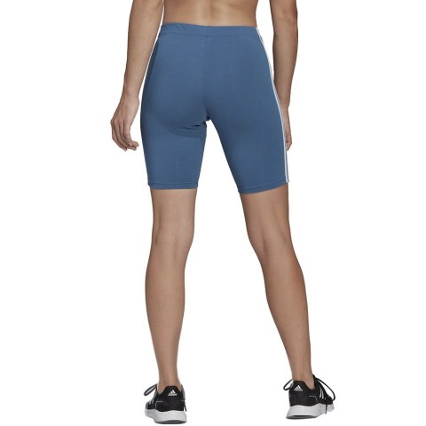 Spodenki damskie adidas Essentials 3-Stripes Bike Shorts niebieskie HD1803 Spodenki damskie adidas Essentials 3-Stripes Bike Shorts niebieskie HD1803